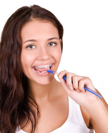 brushing and flossing